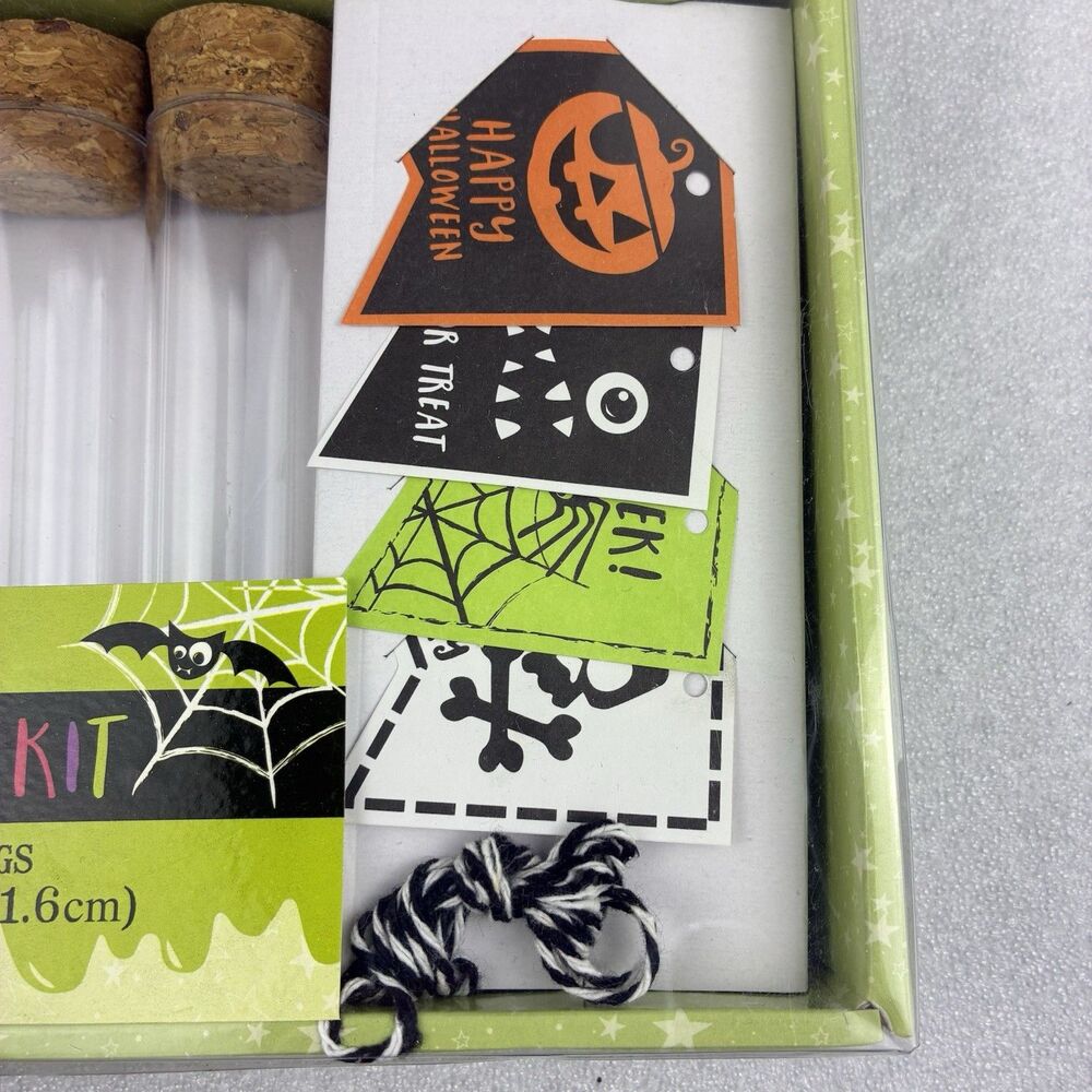 Lot of 2 Halloween Test Tubes Party Favor Kits Corks Gift Tags Twine Target NEW - Picture 3 of 7